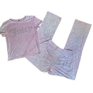 Juicy Couture Velvet Embellished Lounge Set XS Y2K Pajama Set